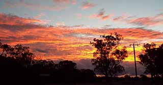 photo of sunset at Billabong Creek