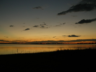 photo of sunset at coolmunda dam