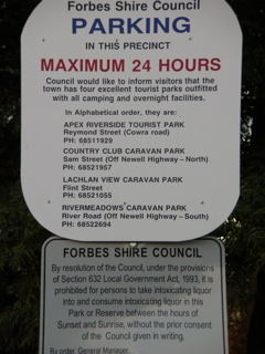 photo of the sign in the park