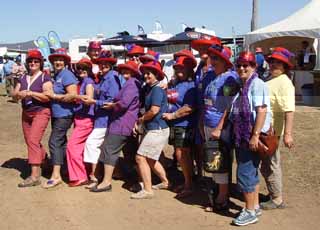 photo of the red hatters